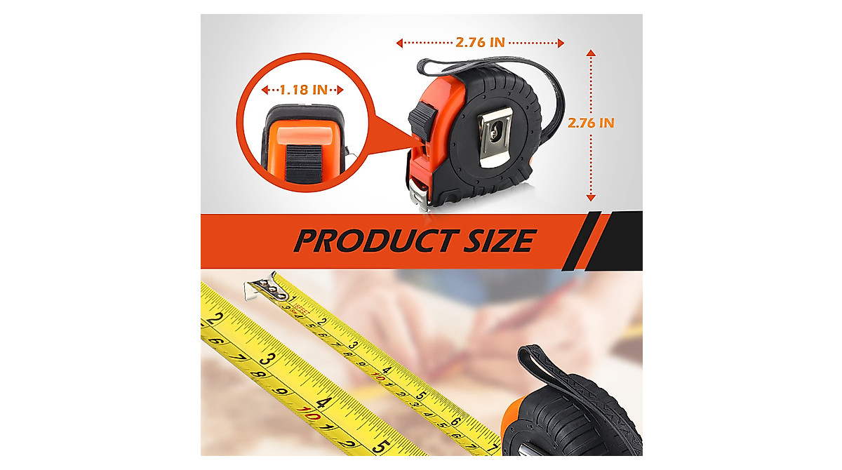 Yunsailing 15 Pack Tape Measure Bulk 16 Feet Retractable Measuring Tool