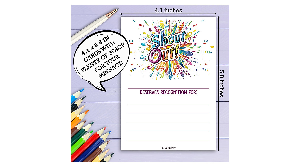 Recognition Cards for Employee Appreciation - Hat Acrobat