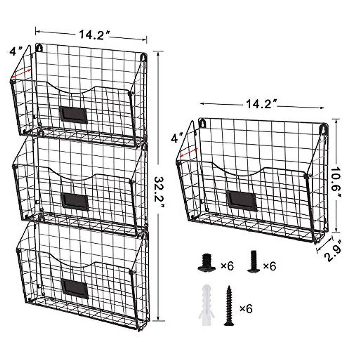 X-cosrack Stackable Wall File Rack for Organized Spaces