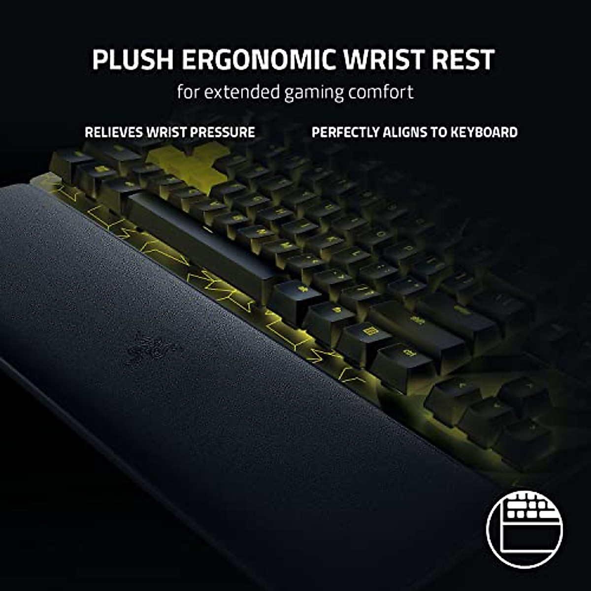 Razer Huntsman V2 TKL Tenkeyless Gaming Keyboard: Fast Linear Optical Switches Gen2 W/Sound Dampeners & 8000Hz Polling Rate - Detachable TypeC Cable - Doubleshot PBT Keycaps - Ergonomic Wrist Rest