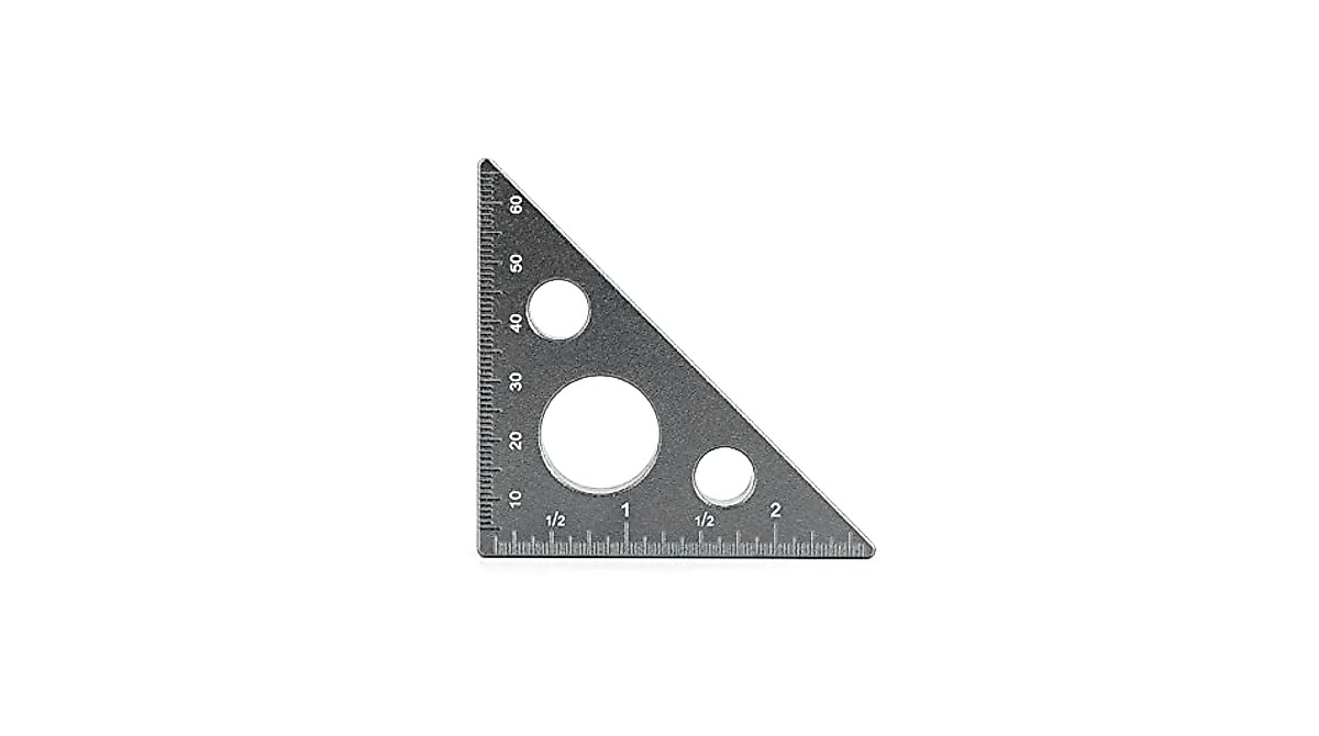 QWORK 45 Degree Angle Ruler for Woodworking - Precision Tool