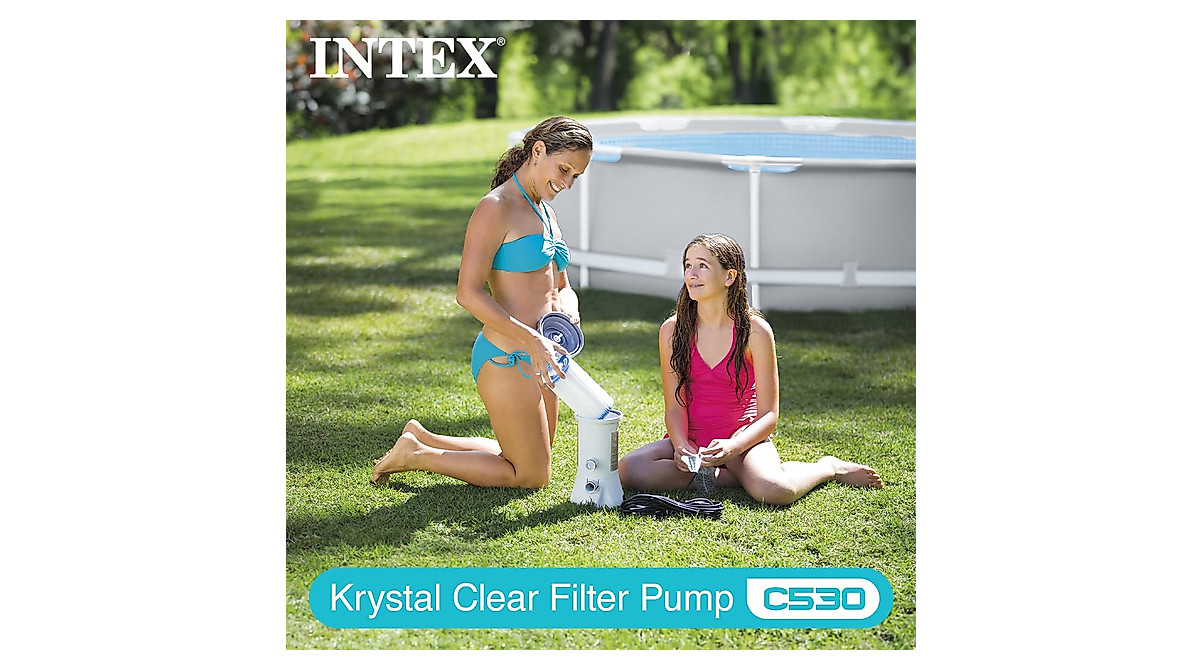 Intex 530 GPH Pool Filter Pump System with Cartridges - Easy Setup