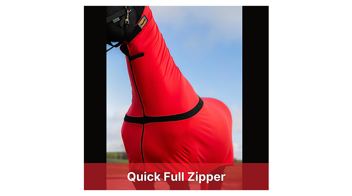 RESISTANCE Horse Slicker Full Body Cover with Zipper & Faceless Design