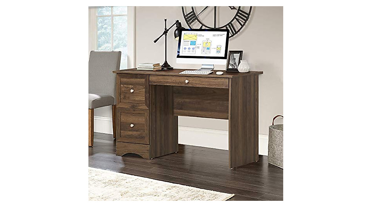 Compact Vintage Computer Desk with Ample Storage