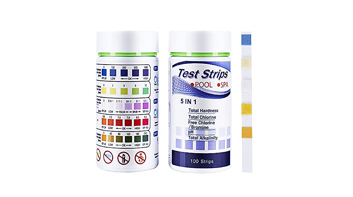 SuperCheck 5-in-1 Pool Test Strips - Easy Water Testing