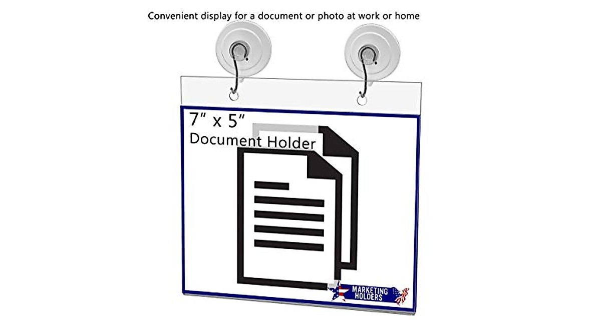7” x 5” Window Holder Sign Pack of 2 for Clear Business Notices