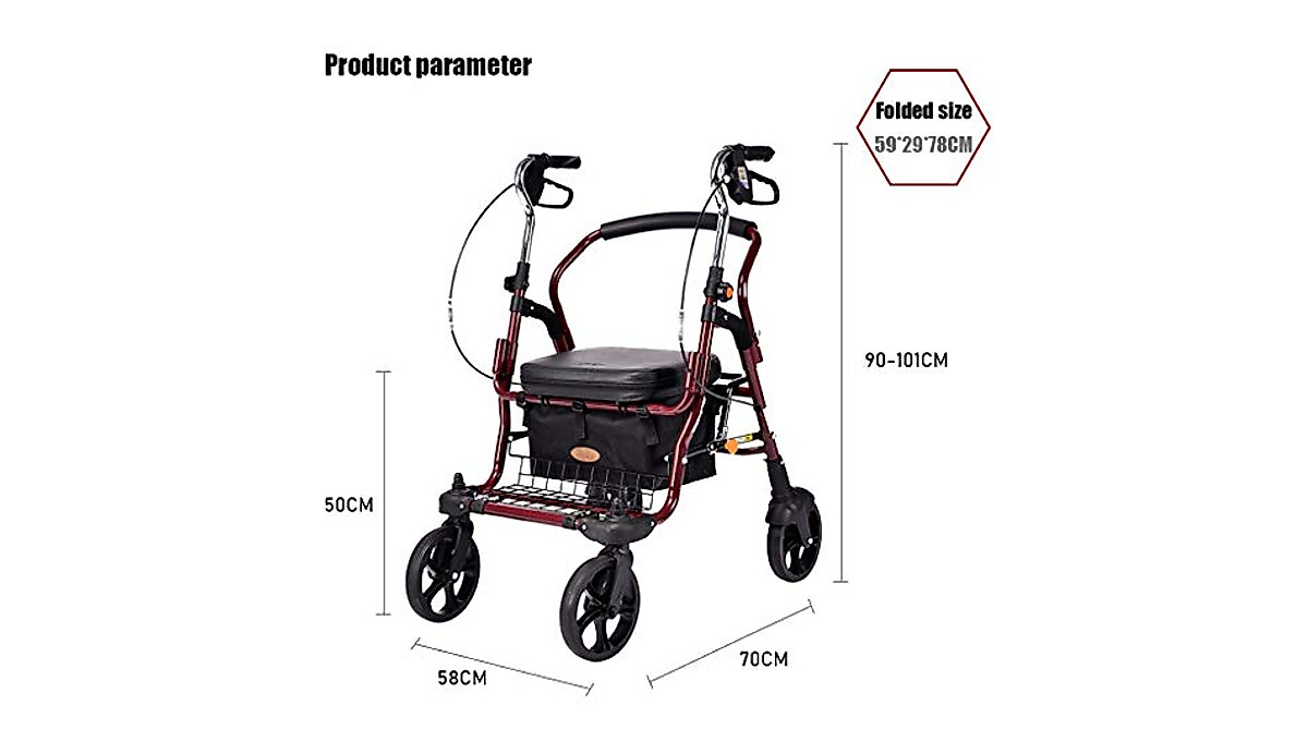 2-in-1 Rollator Wheelchair Hybrid for Mobility Support