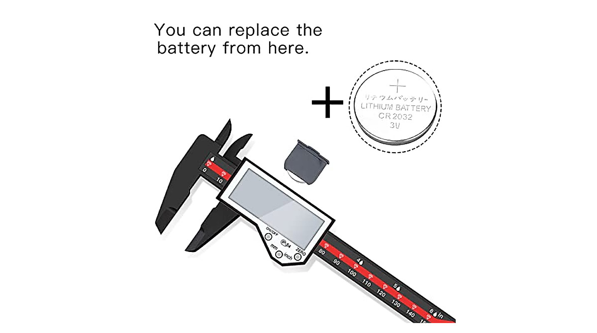 Digital Caliper with LCD Screen and Waterproof Design - 6 Inch/150mm