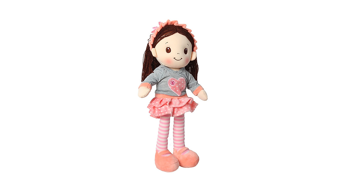 Linzy Toys Peach Jane Rag Doll - Cuddle Buddy for Kids