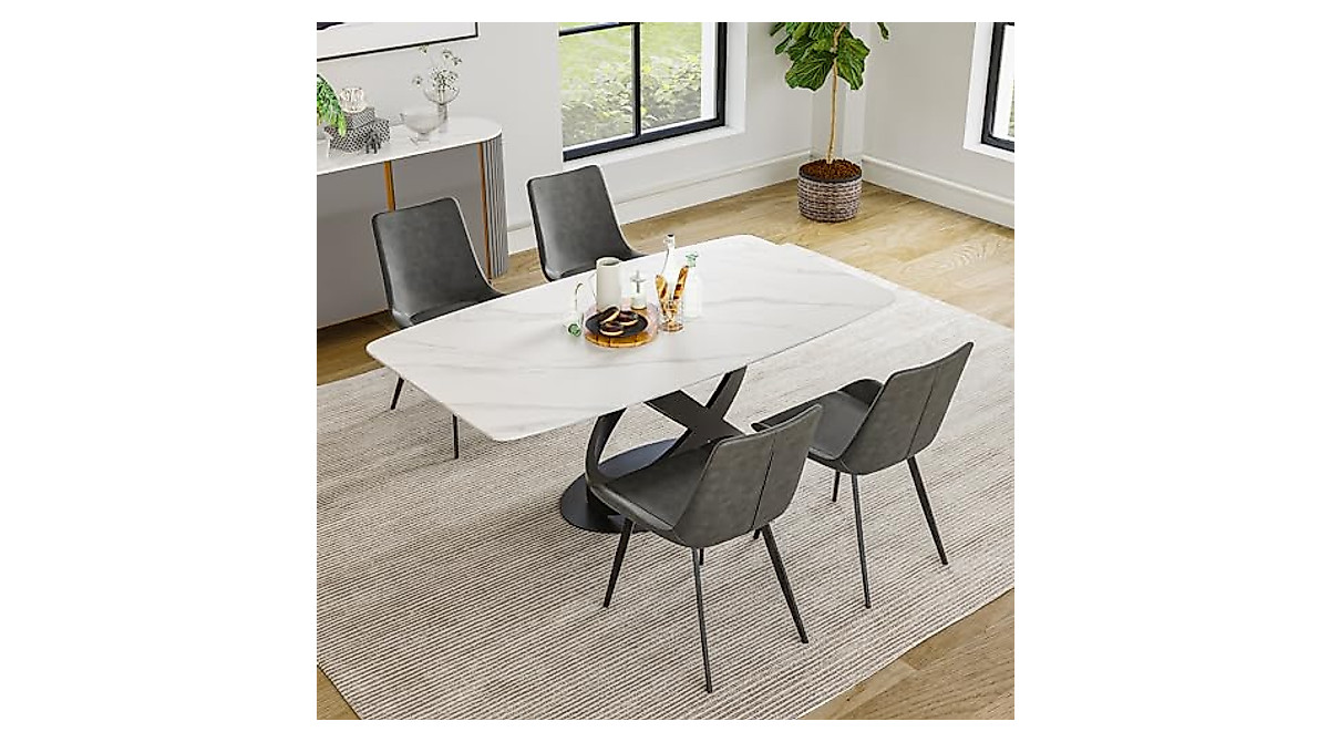 POVISON Modern Dining Table for 4 - Elegant & Durable