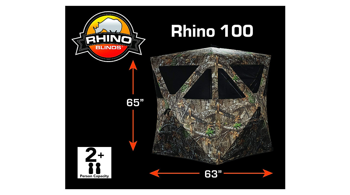 Rhino Blinds R100-RTE 2-Person Ground Blind with Realtree Edge
