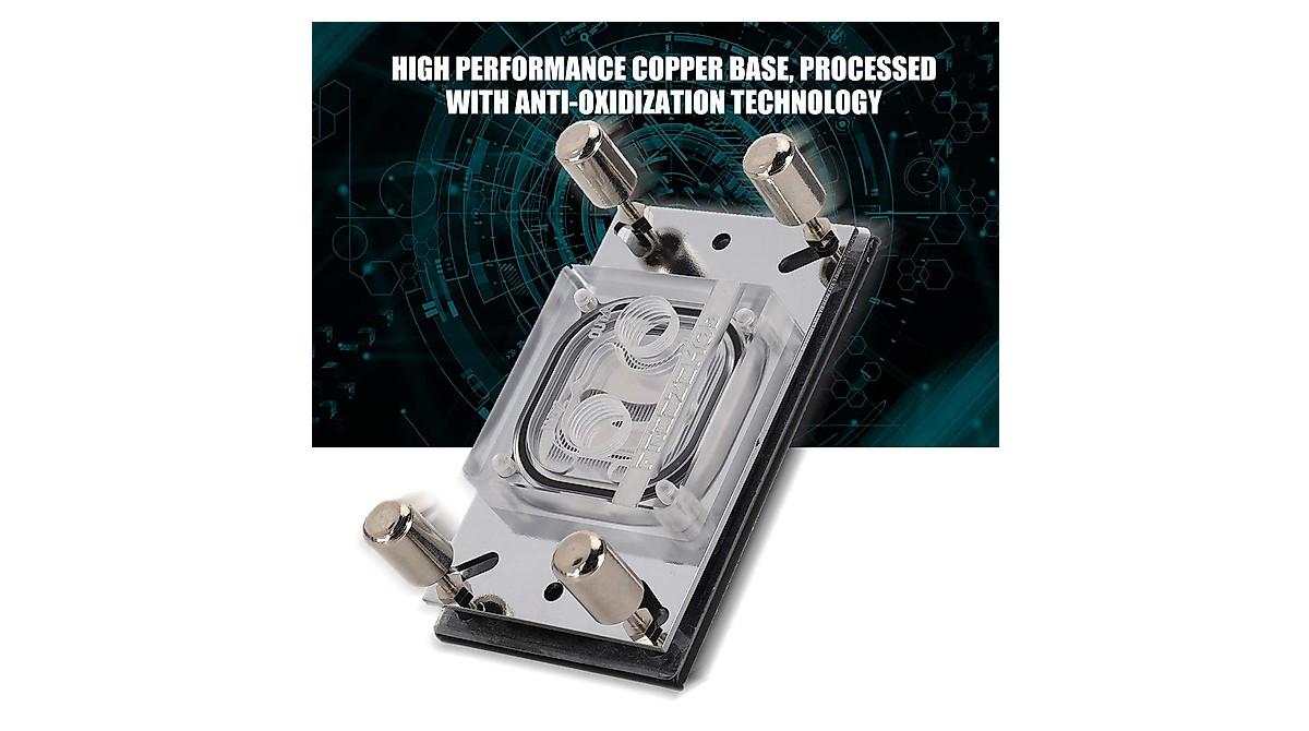 Bewinner PC Water Cooling Block - High Efficiency Copper CPU Cooler