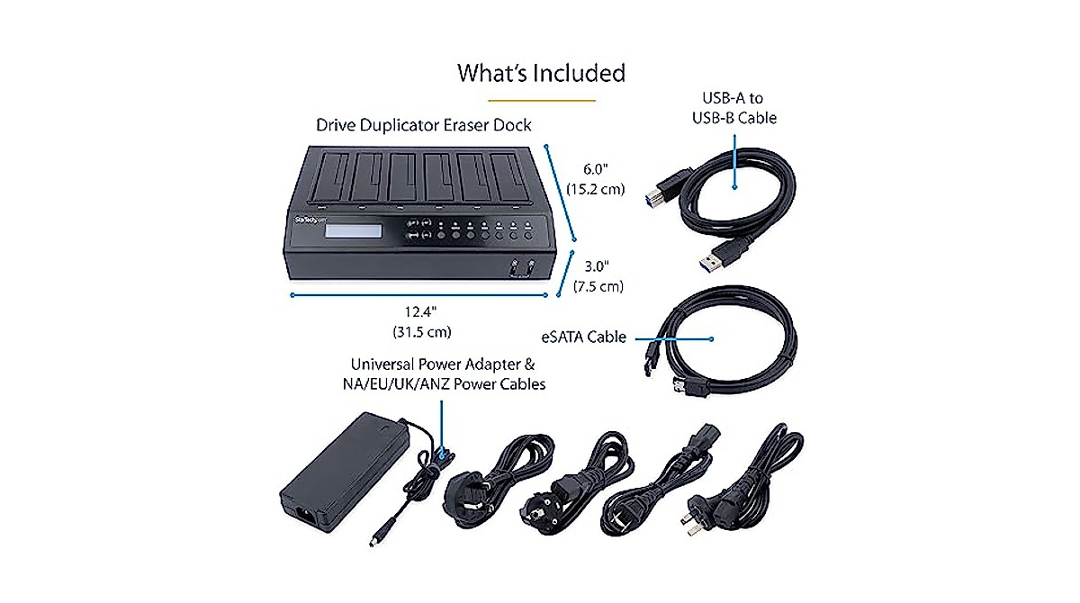StarTech.com 6-Bay HDD Duplicator & Eraser - Fast 1:5 Cloning ...