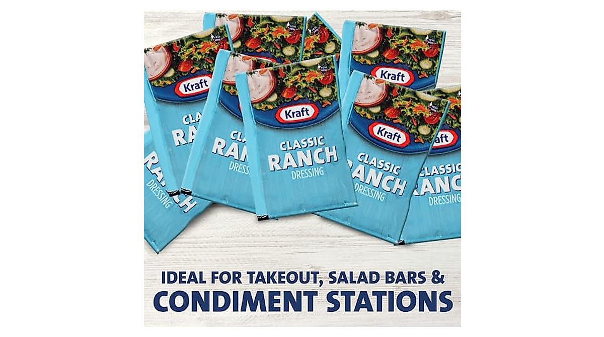 Kraft Ranch Salad Dressing Packets - 60 Single Serve Packets ...