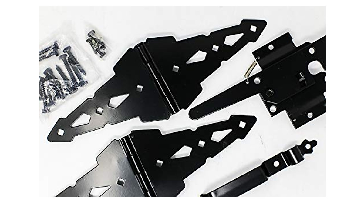 Everbilt Black Post Latch Set - Durable Gate Hardware for Outdoor Security