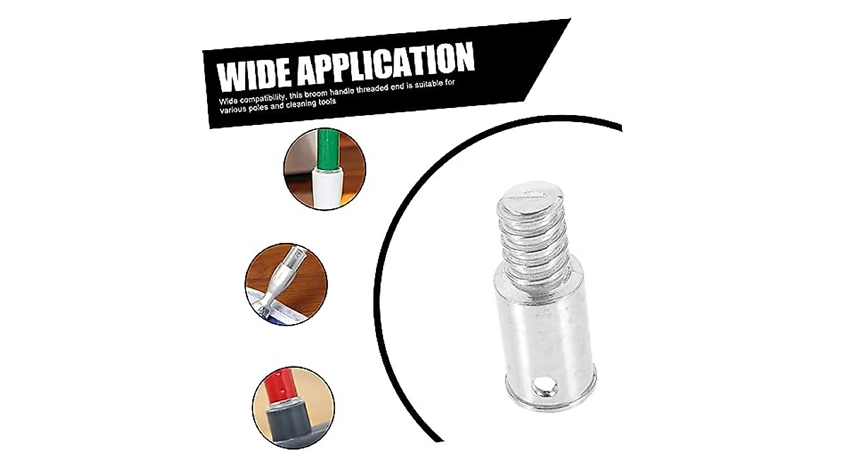 YARNOW 2pcs Threaded Tip for Extension Pole - Stainless Steel Connectors