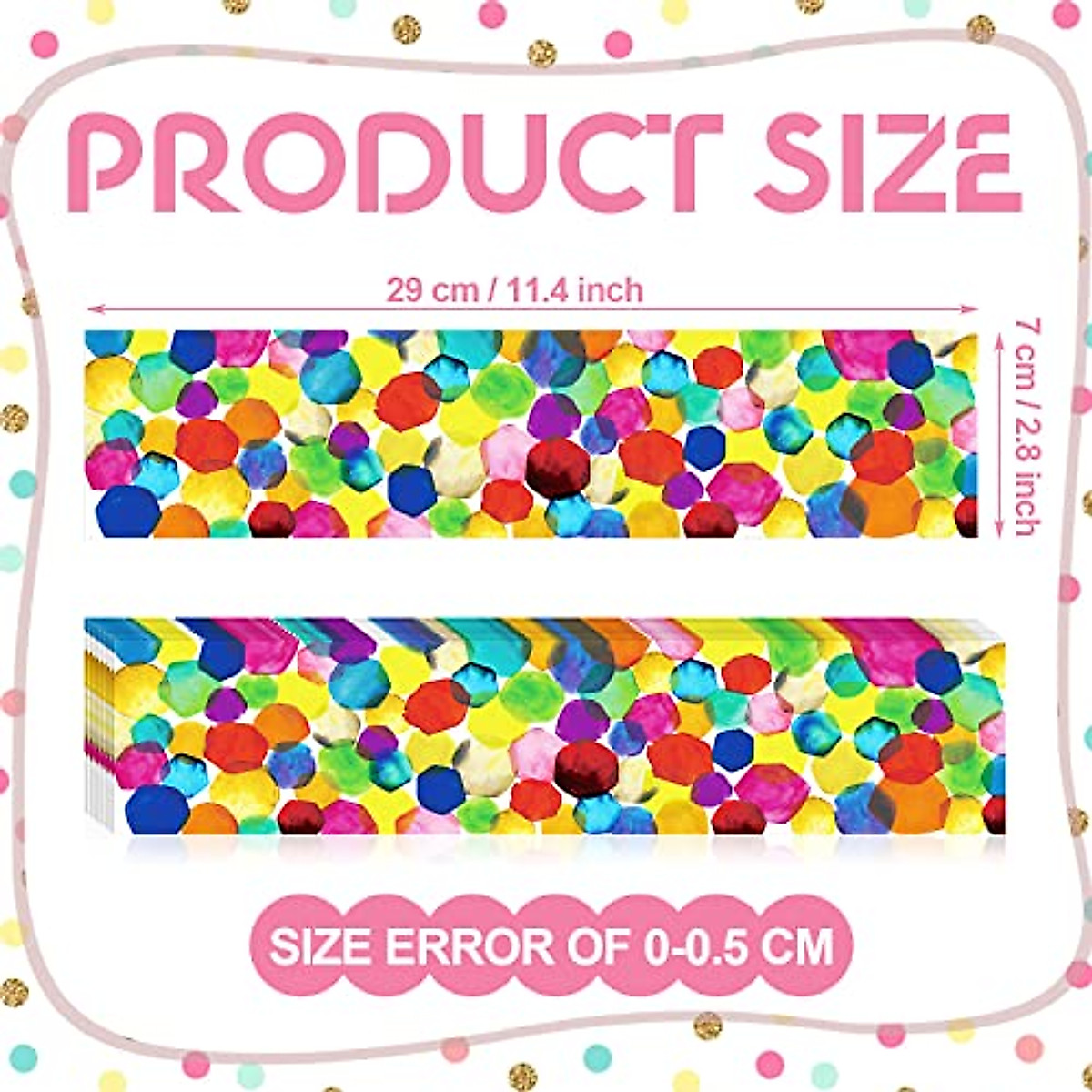 Colorful Classroom Bulletin Board Borders - 60 Pcs