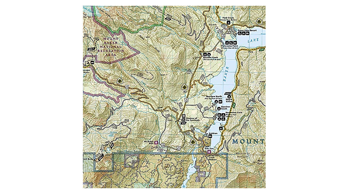 Mount Baker Wilderness Map - National Geographic