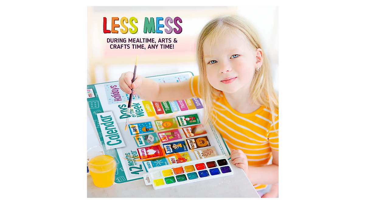 Merka Kids Educational Placemat Set for Learning & Mealtime