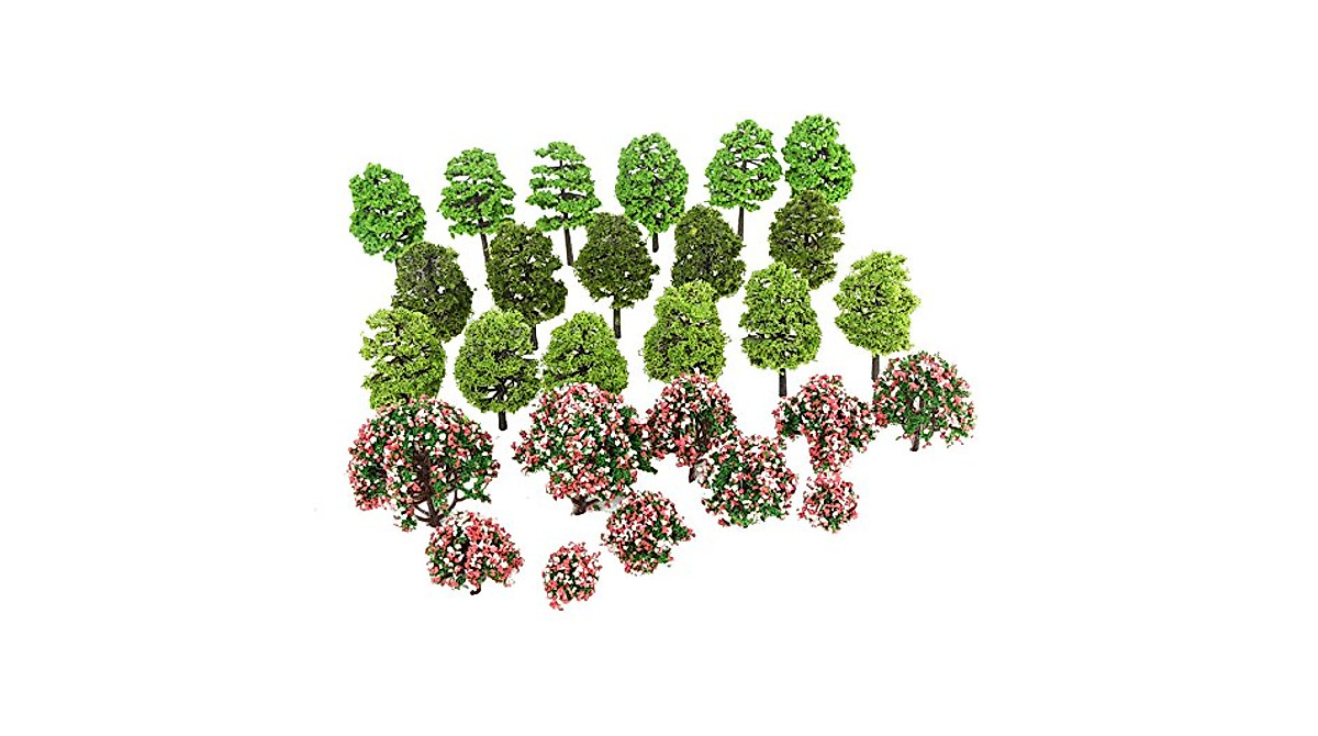 70pcs HO Scale Model Trees for Train Scenery