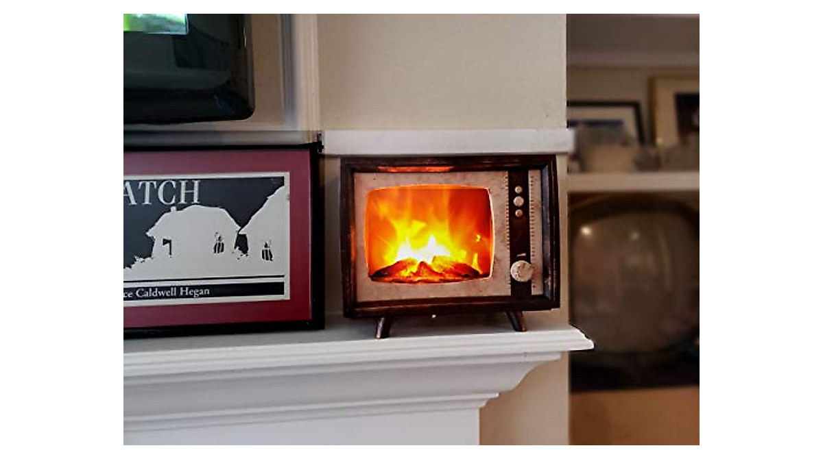 Decorative Realistic Fireplace Compact Retro Television with LED Moving ...