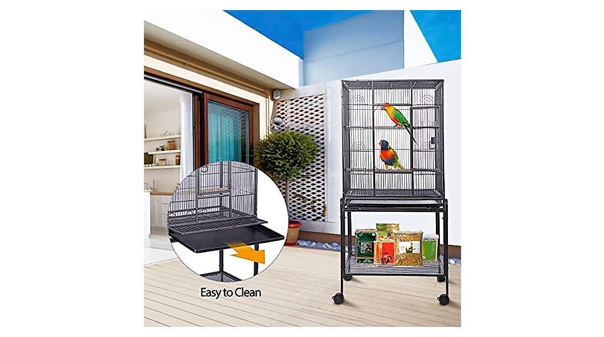 Photo inspiration: Macaw Bird Flight Cage With Viewing Area Reference: Hsm 53 Inch Large Bird Flight Cage For Parrots