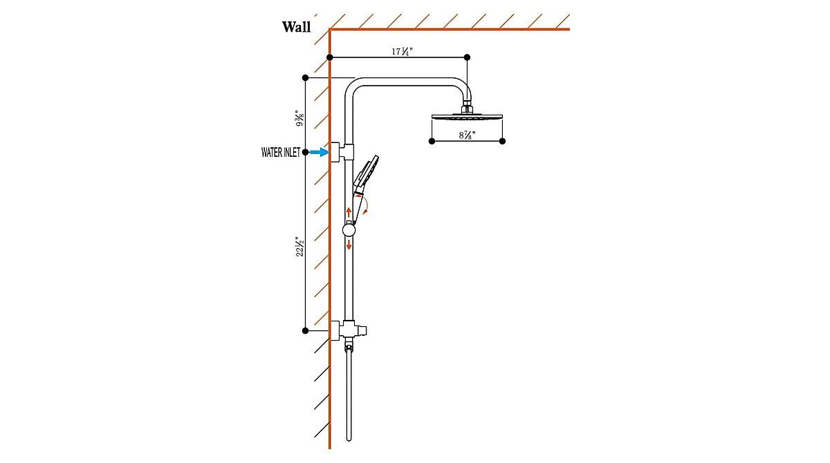 BRIGHT SHOWERS Rain System - Luxurious 9-Inch Rainfall Shower System
