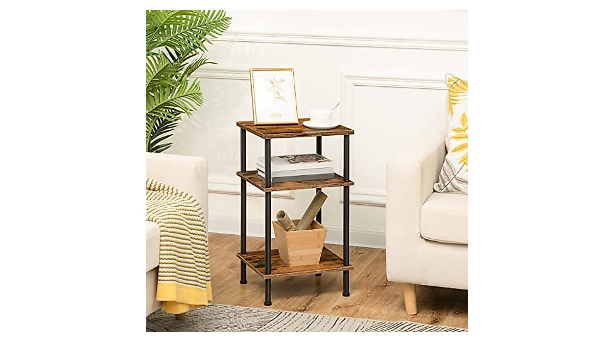 HOOBRO 3-Layer End Table - Stylish & Space-Saving