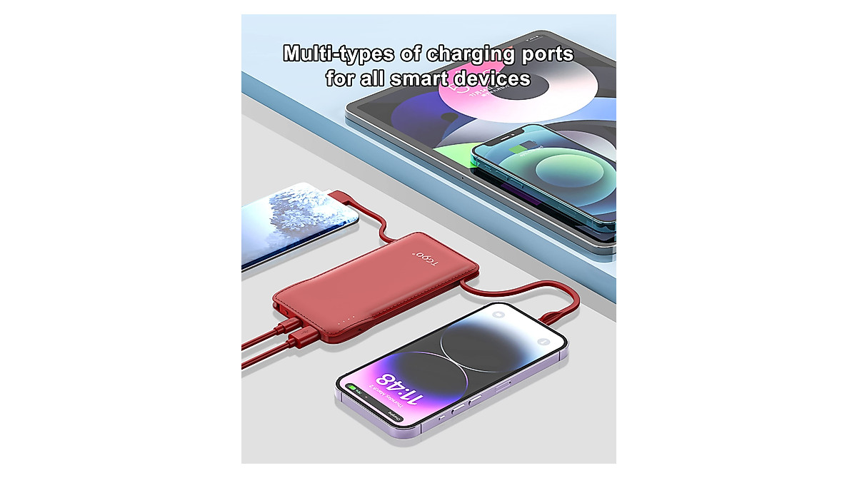 TG90° 10000mAh Portable Charger - Ultra Slim Power Bank
