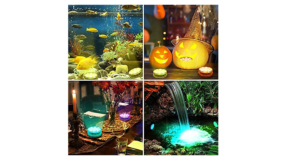 TUDELLO RF Submersible LED Pool Lights - IP68, Magnet, Suction