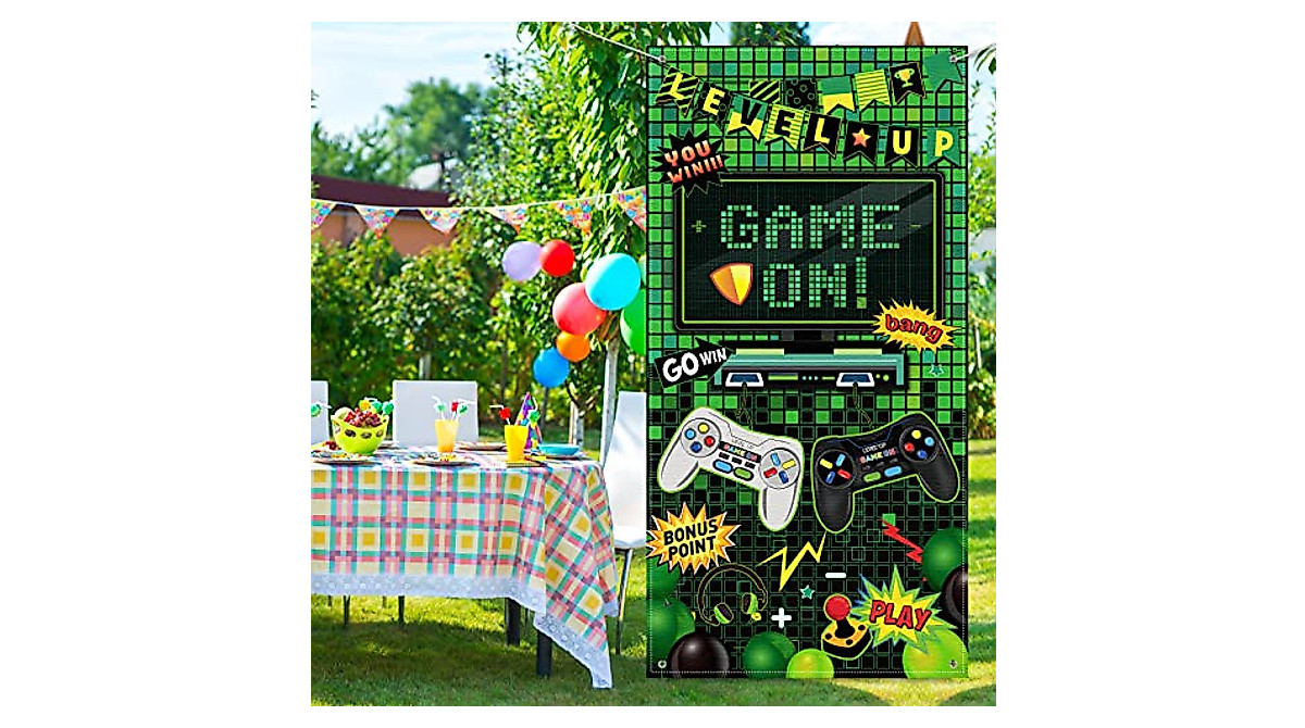 Video Gaming Photo Backdrop for Gamer Parties | 6x3 Feet