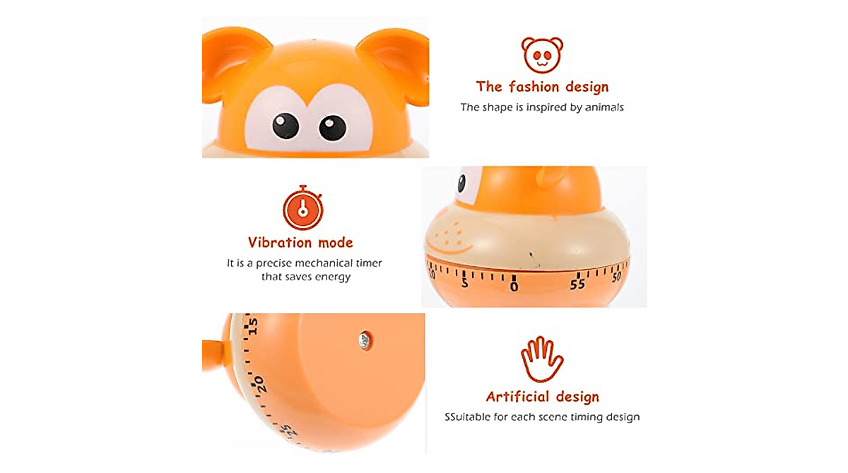 Beaupretty Puppy Kitchen Timer - Fun 60-Minute Mechanical Stopwatch