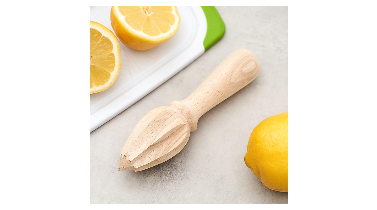 True Juice Citrus Wooden Reamer - Handheld Lemon Juicer for Bar & Kitchen