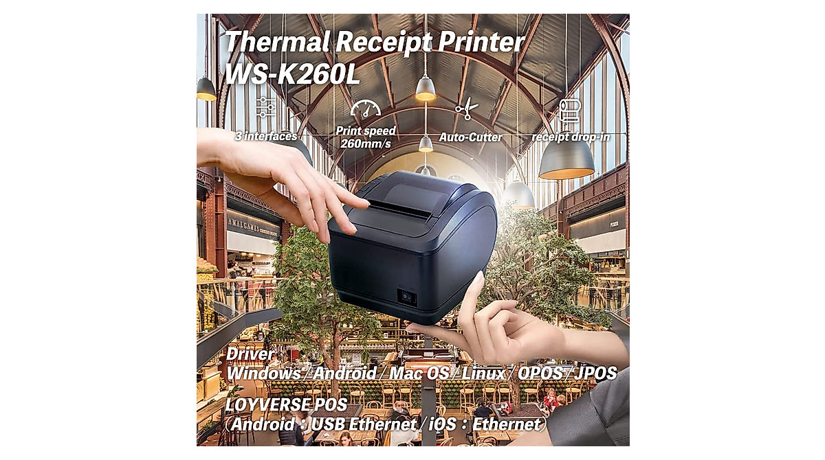 Washin WS-K260L 80mm Thermal Receipt Printer - Fast, Reliable & Versatile