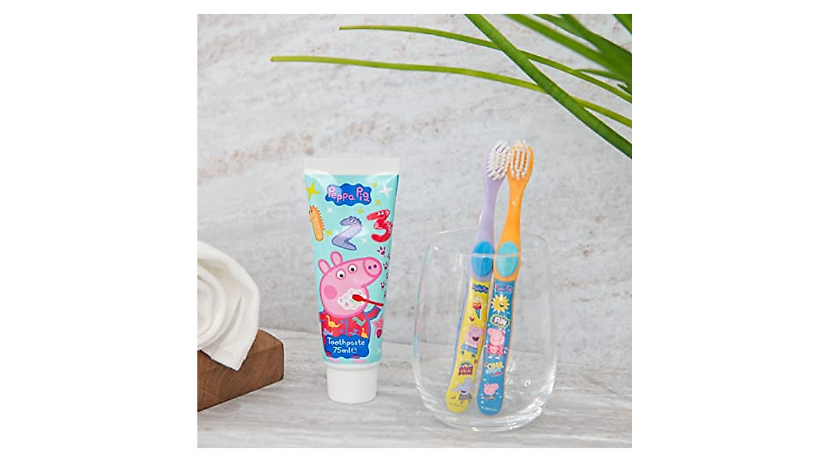 Peppa Pig Toothbrush Twin Pack | Fun & Effective Kids Oral Care