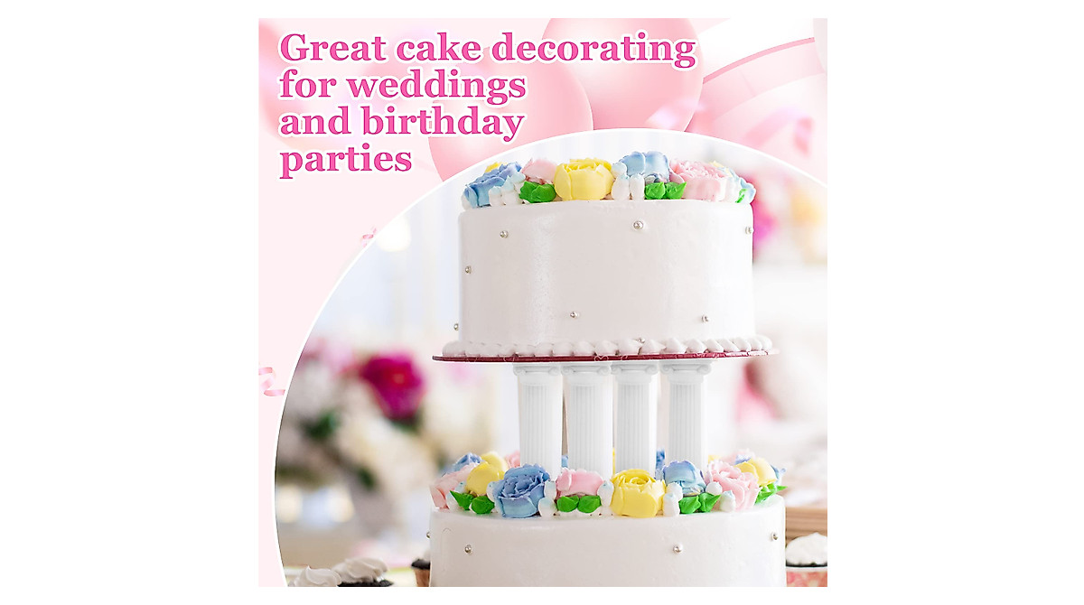 Hooshion 24 Pcs Roman Column Cake Stands Set