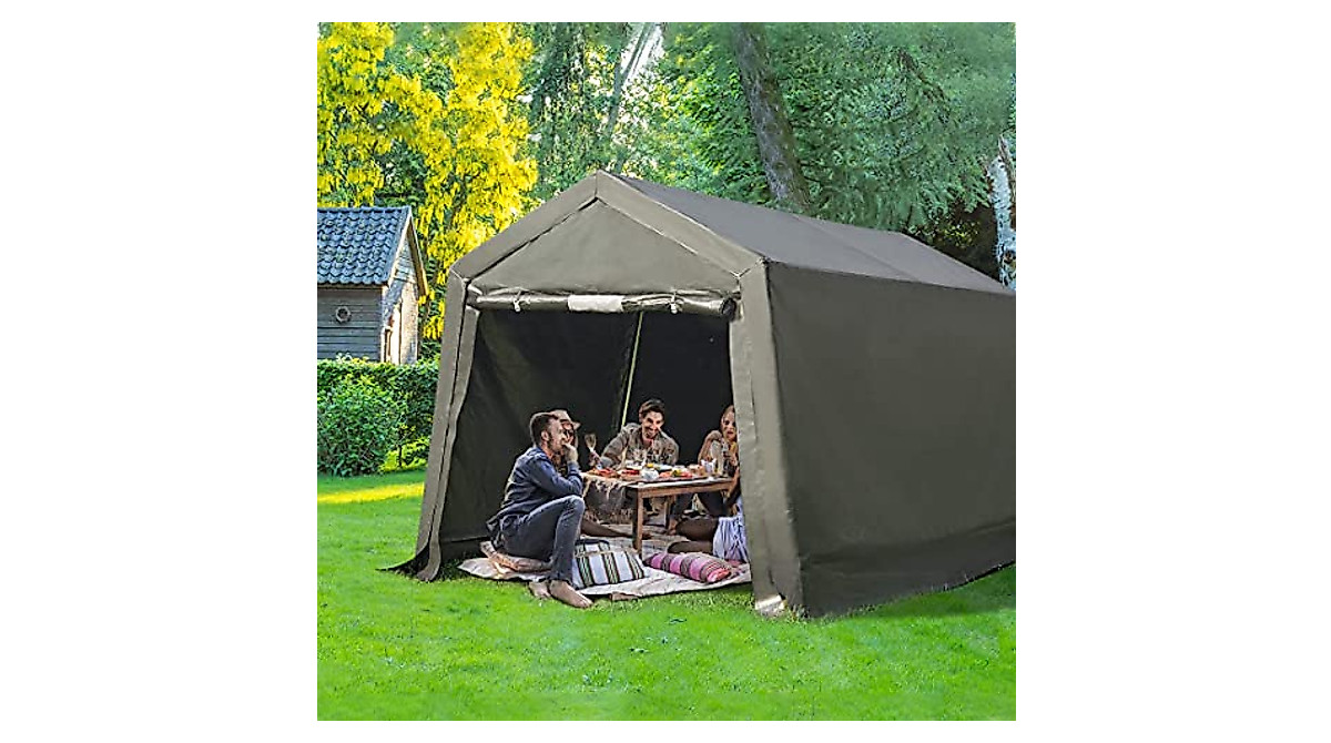 Advance Outdoor 10x10 Ft Heavy Duty Canopy Shelter for Snowmobiles & Tools