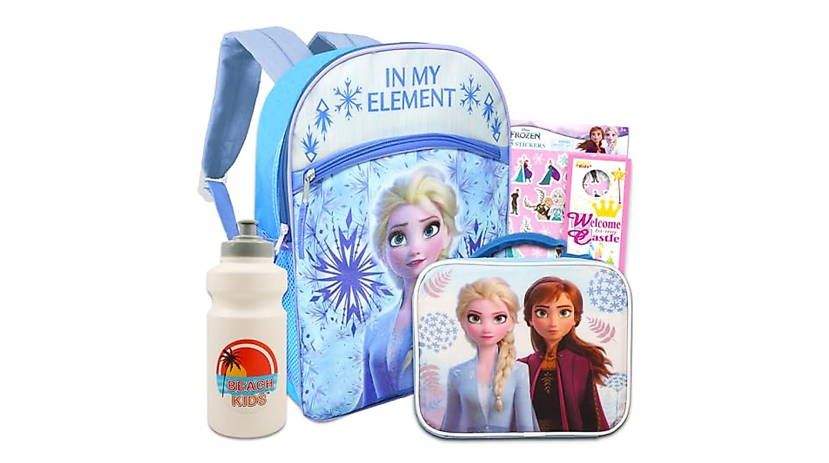 Disney Frozen Backpack and Lunch Set for Kids - Elsa Style