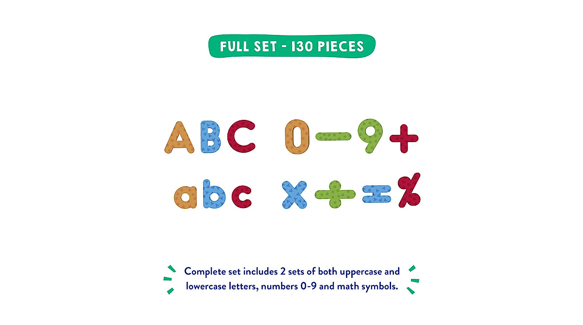 Magic Scholars 130 Pcs ABC Magnetic Letters for Kids