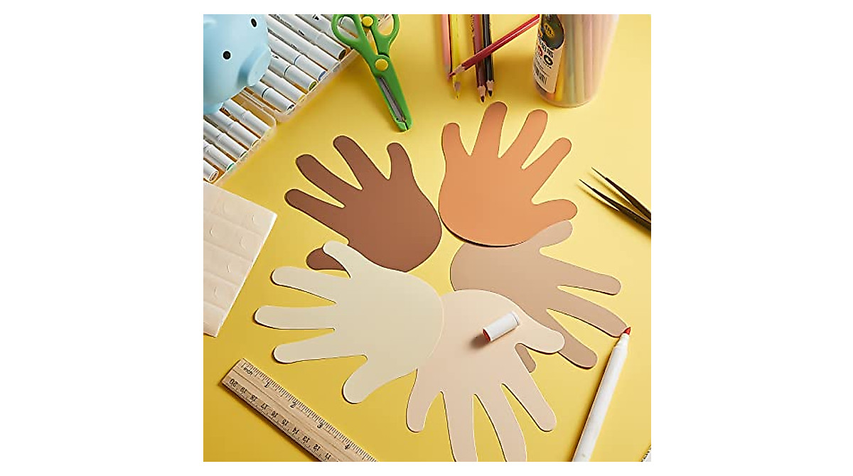 Eersida Multicultural Handprint Accents for Classrooms