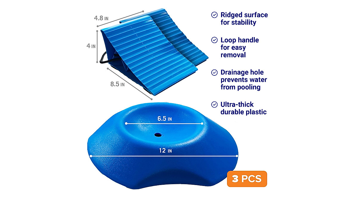 Heavy Duty Trailer Wheel Chocks Set for Safe Parking & Security