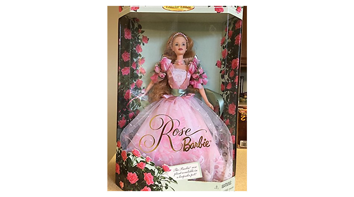 1999 Rose Barbie Collectible Doll - Mattel