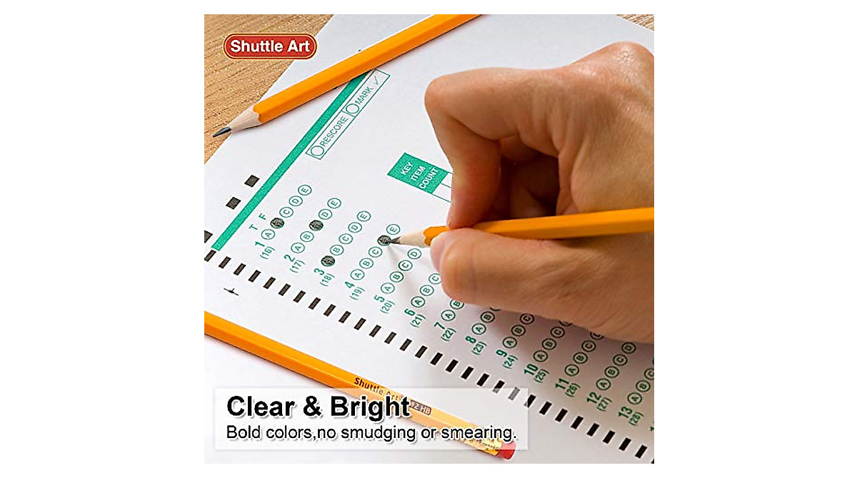 Shuttle Art #2 HB Pencils, 350 Pack - Sharpened Bulk Yellow Pencils