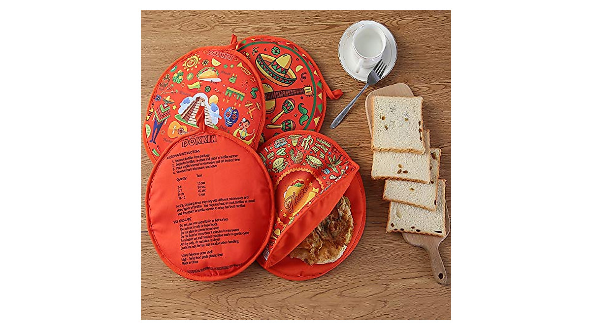 LEONAL Tortilla Warmer - Keeps Food Warm in Microwave | 12 Inch