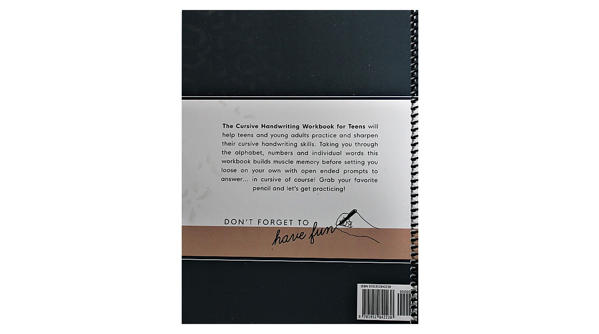 Cursive Handwriting Workbook for Teens - Learn Penmanship & Motivation
