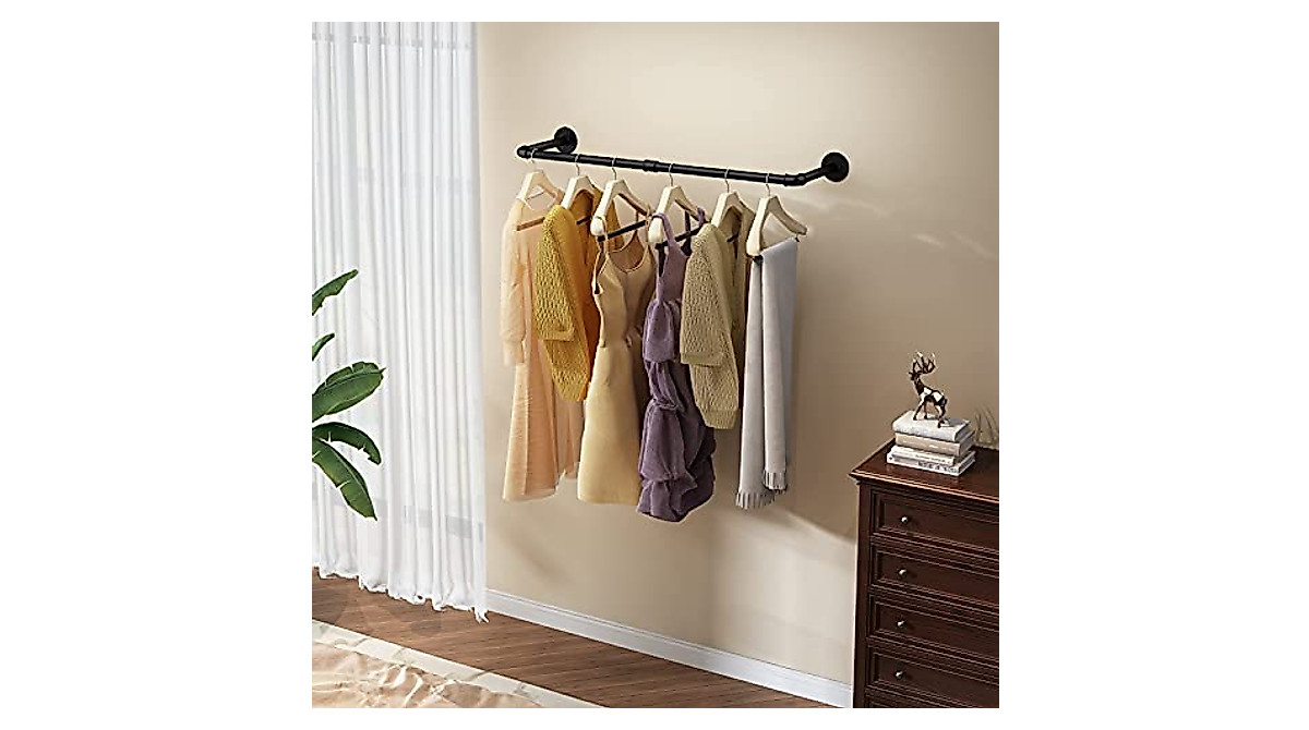 UlSpeed Wall Mounted Industrial Clothes Rack - Space Saver & Heavy Duty