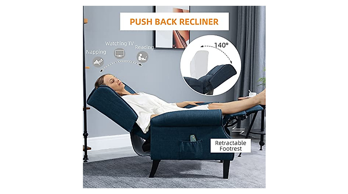 HOMCOM Vibrating Massage Recliner Chair - Relax & Unwind in Style