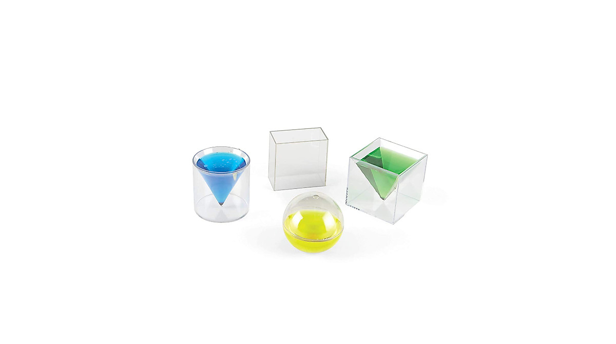 Hand2mind 3D Plastic Shapes Set - Visualize Geometry