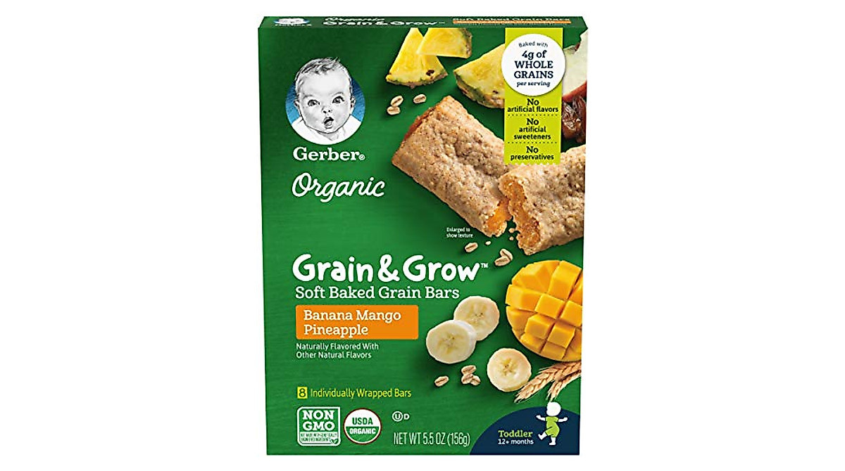 Gerber Organic Grain Bars: Toddler Snacks (Pack of 2)