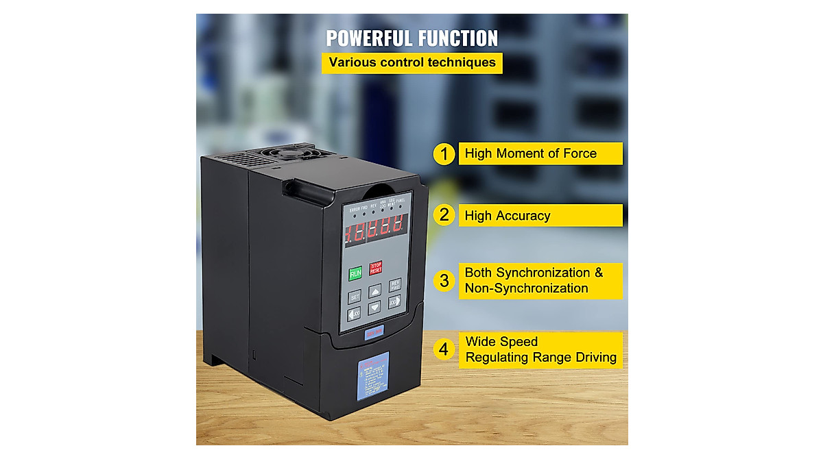 VEVOR VFD 7.5KW Motor Drive - Speed Control Inverter